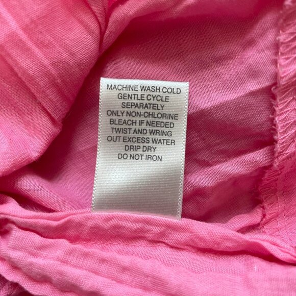 Vintage Pink Pleated Button-Up Blouse – Size M – Christopher & Banks - Picture 8 of 8